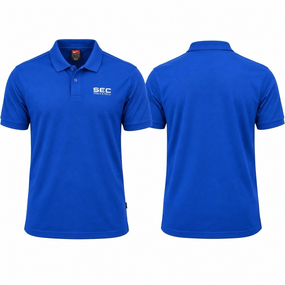 Nike Team Dri-FIT SEC Track & Field Polo Men’s XL Royal Blue NWT Vintage 2006